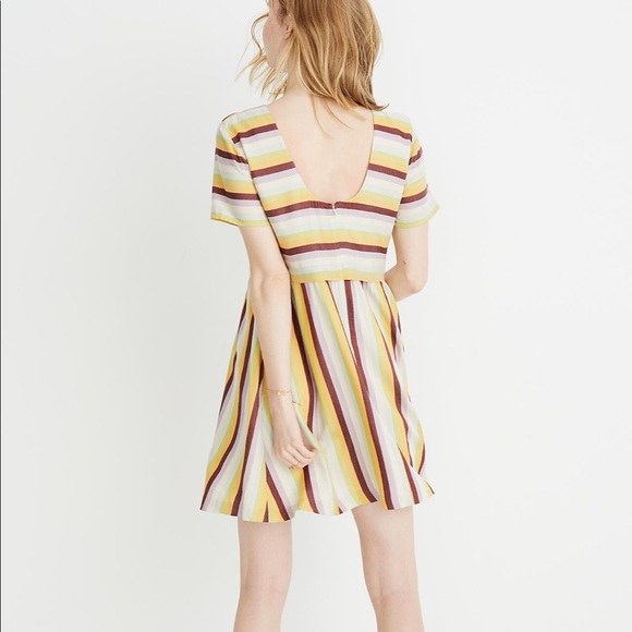 NWOT Madewell Striped Scoop-Back Dress 2 - Picture 5 of 9